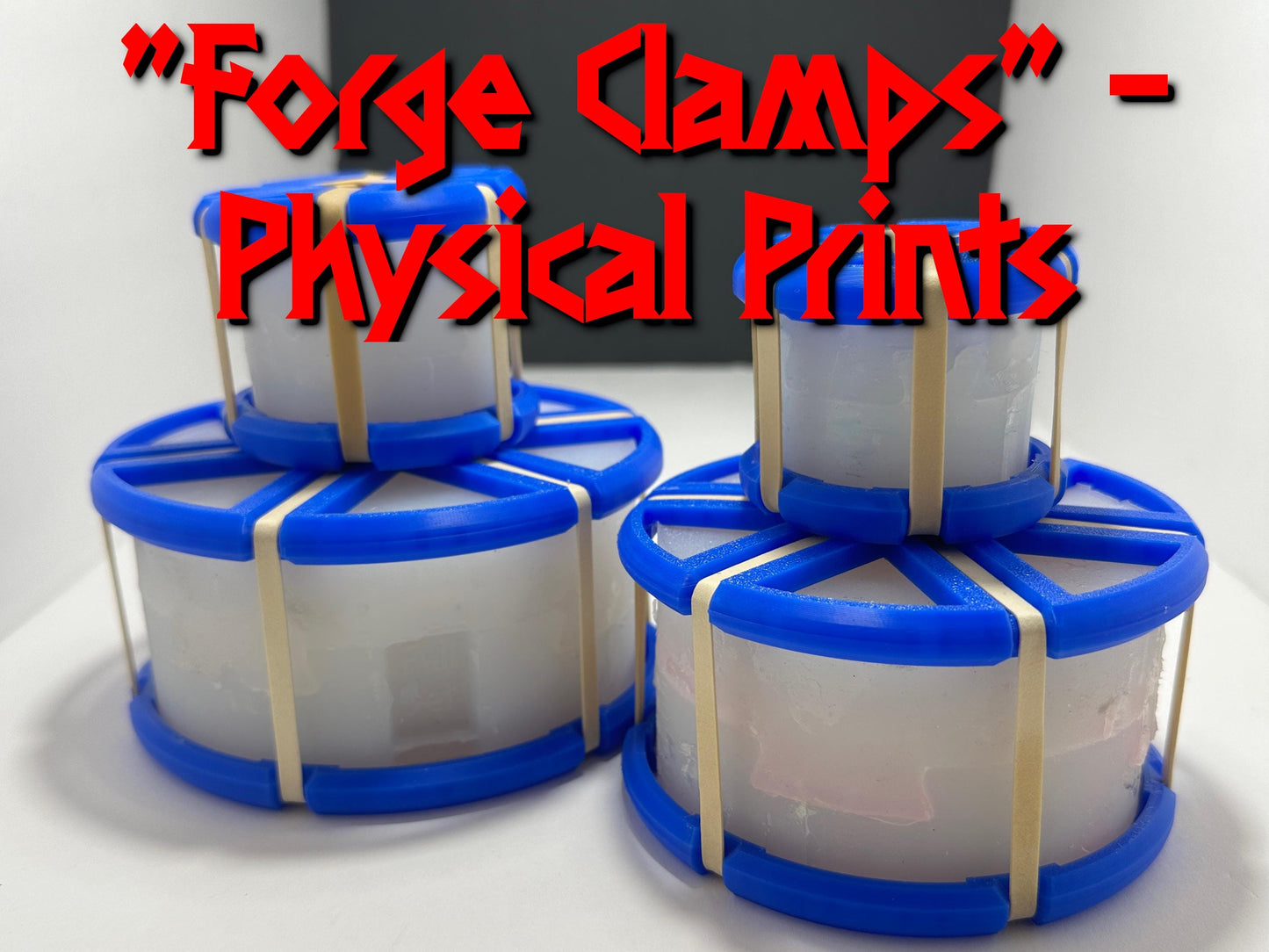 Forge Clamps - Silicone Mold Flashing Reducer | 1 Set of Physical Prints