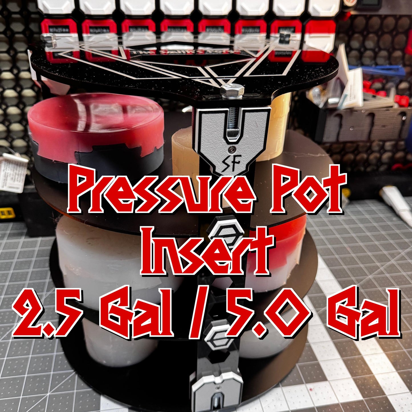 Pressure Pot Insert *Updated* - Adjustable Height and Resin Resistant | Laser Cut / Physical Print